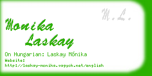 monika laskay business card