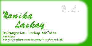 monika laskay business card